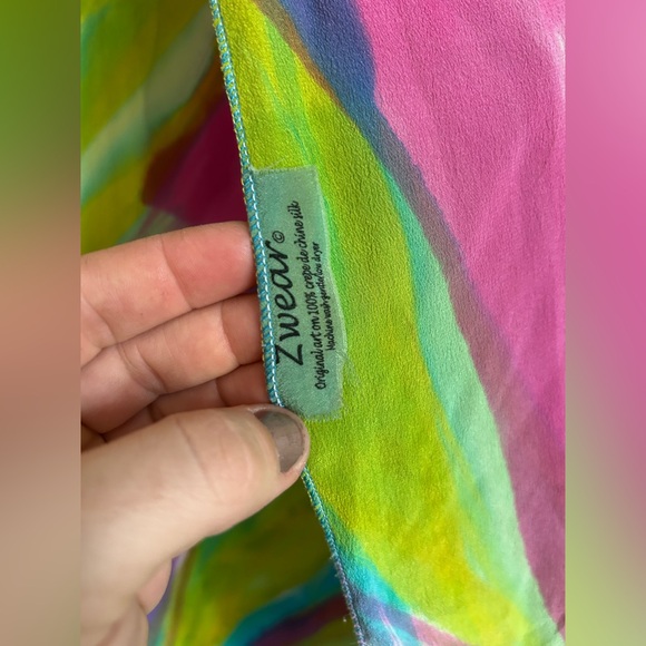 Colorful Abstract Scarf - Picture 2 of 3